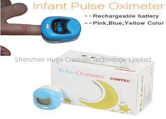 China OLED-Impuls Oximeter van de Vertonings de Blauwe/Roze/Gele Vingertop voor Jonge geitjes leverancier