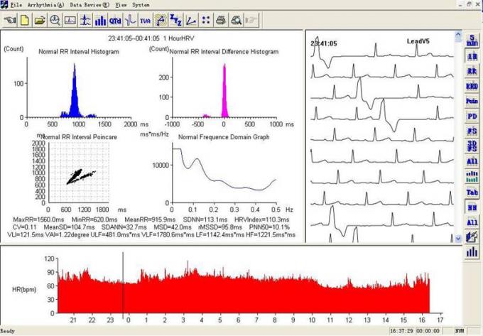 TLC6000 dynamische ECG-Systemen 12 Loodecg Holter Systemen 48 Urenregistreertoestel met Analysesoftware